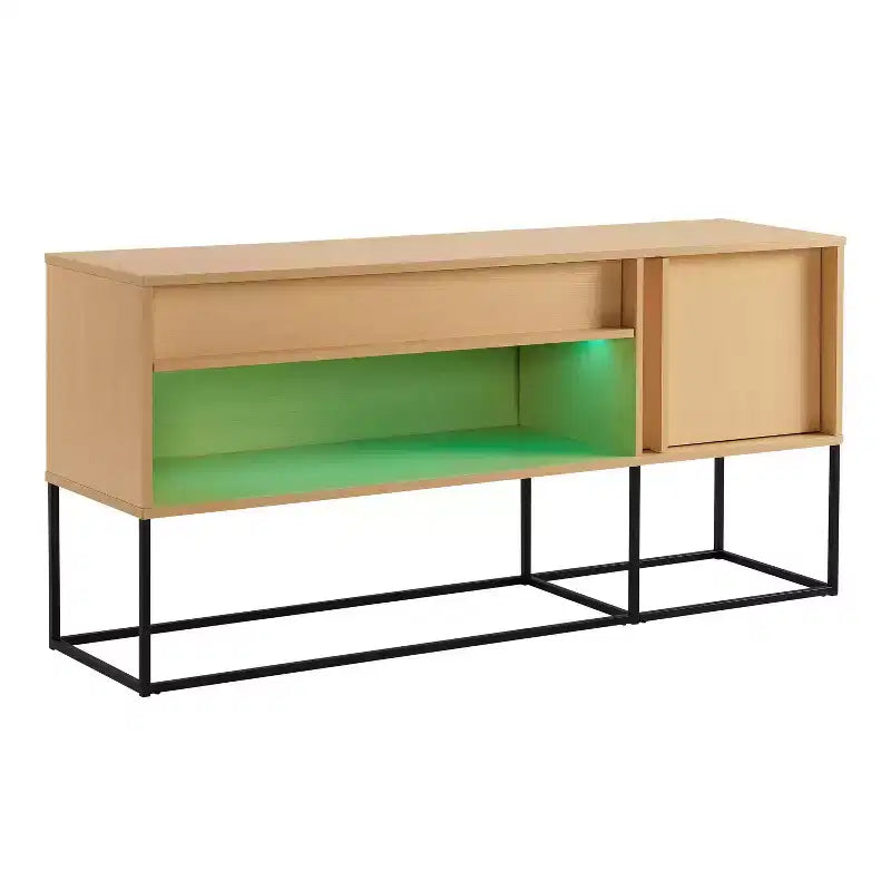 Porta TV moderno a 1 cassetto per TV fino a 65 pollici con luci a LED