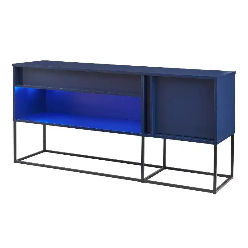 Porta TV moderno a 1 cassetto per TV fino a 65 pollici con luci a LED