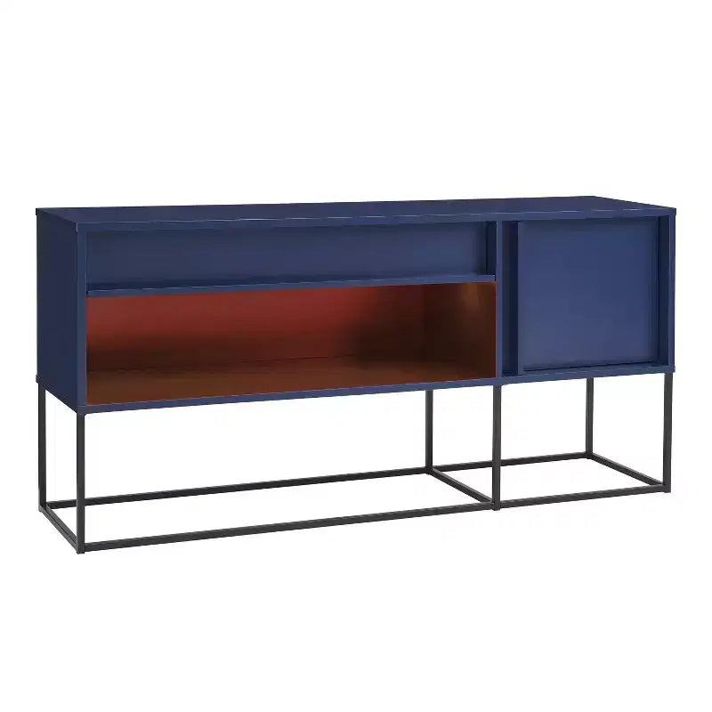 Porta TV moderno a 1 cassetto per TV fino a 65 pollici con luci a LED