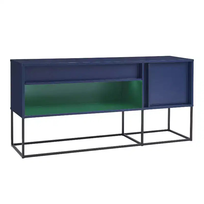 Porta TV moderno a 1 cassetto per TV fino a 65 pollici con luci a LED