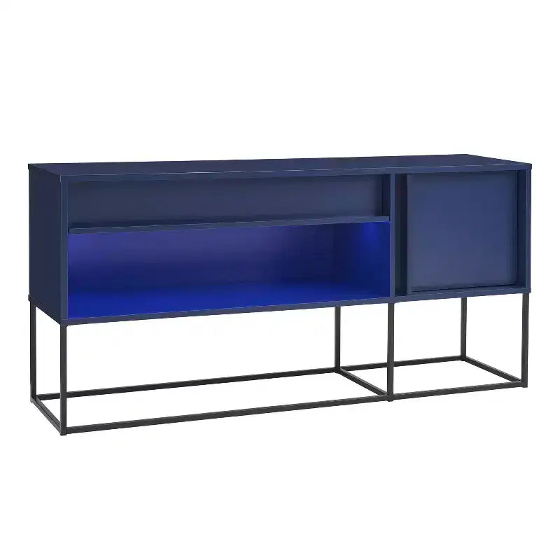 Porta TV moderno a 1 cassetto per TV fino a 65 pollici con luci a LED