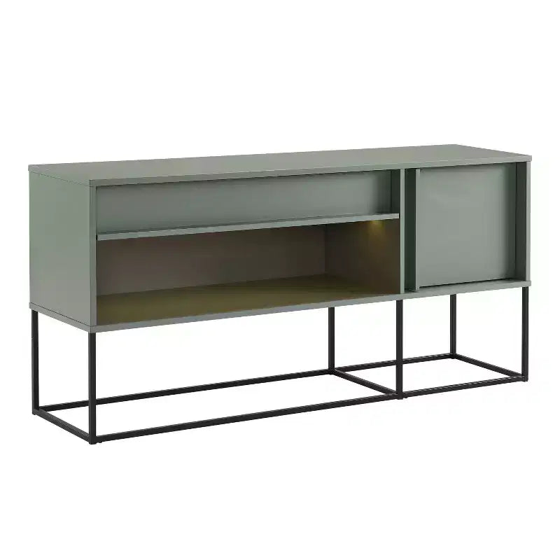 Porta TV moderno a 1 cassetto per TV fino a 65 pollici con luci a LED