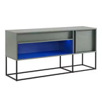 Porta TV moderno a 1 cassetto per TV fino a 65 pollici con luci a LED
