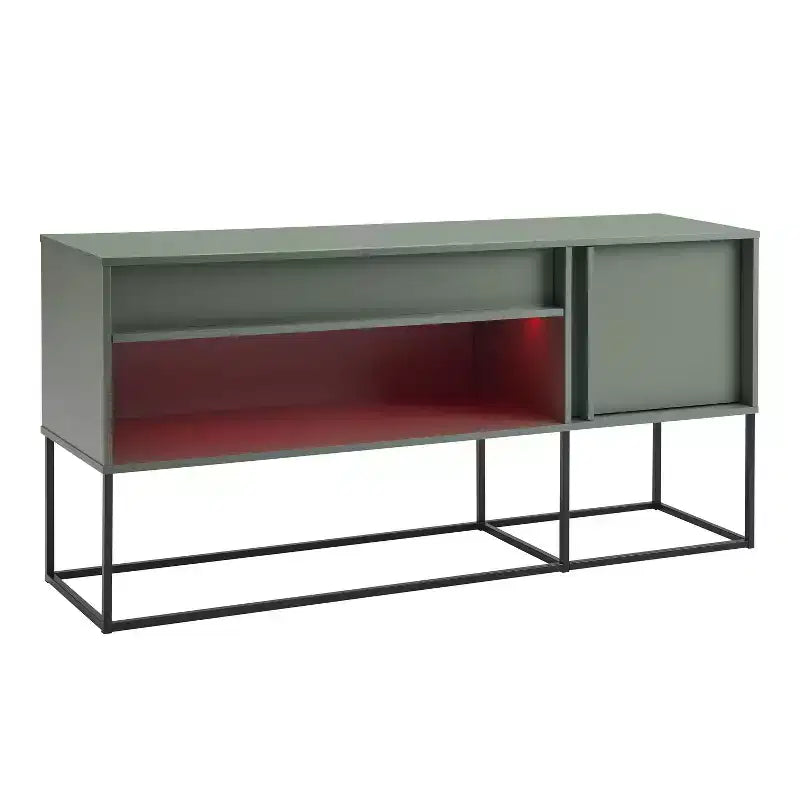 Porta TV moderno a 1 cassetto per TV fino a 65 pollici con luci a LED