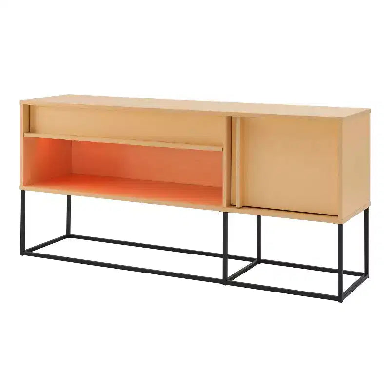 Porta TV moderno a 1 cassetto per TV fino a 65 pollici con luci a LED