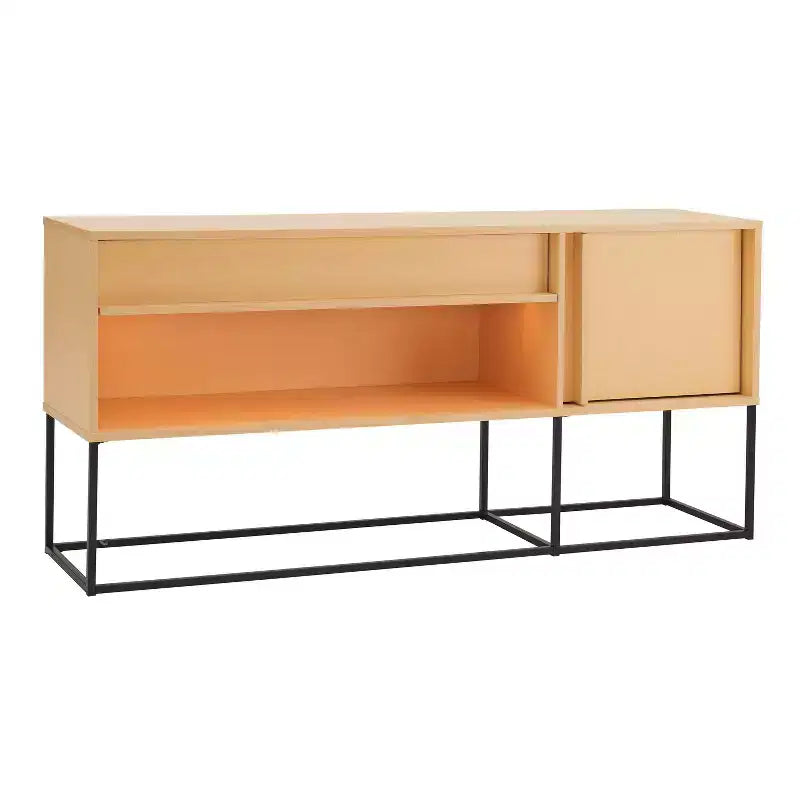 Porta TV moderno a 1 cassetto per TV fino a 65 pollici con luci a LED