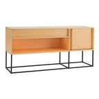 Porta TV moderno a 1 cassetto per TV fino a 65 pollici con luci a LED