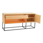 Porta TV moderno a 1 cassetto per TV fino a 65 pollici con luci a LED