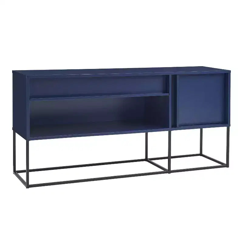 Porta TV moderno a 1 cassetto per TV fino a 65 pollici con luci a LED