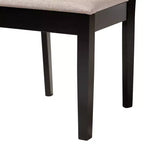 Set da pranzo moderno in tessuto e legno