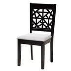Set da pranzo moderno in tessuto e legno