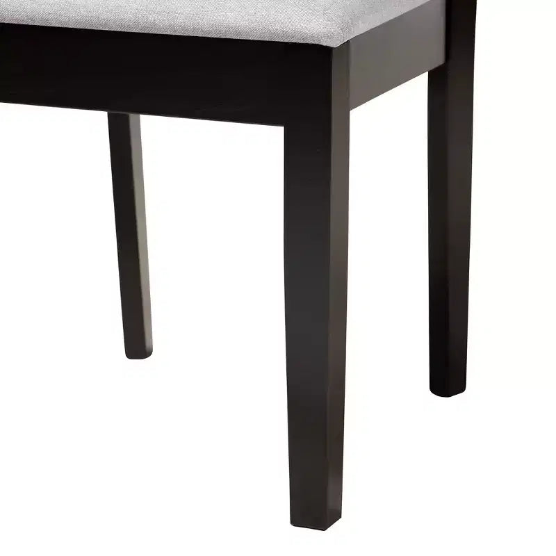 Set da pranzo moderno in tessuto e legno