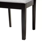 Set da pranzo moderno in tessuto e legno