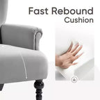 Poltrona Wingback in velluto larga 79 cm