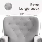 Poltrona Wingback in velluto larga 79 cm