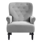 Poltrona Wingback in velluto larga 79 cm