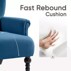 Poltrona Wingback in velluto larga 79 cm