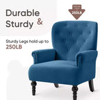 Poltrona Wingback in velluto larga 79 cm