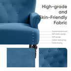 Poltrona Wingback in velluto larga 79 cm