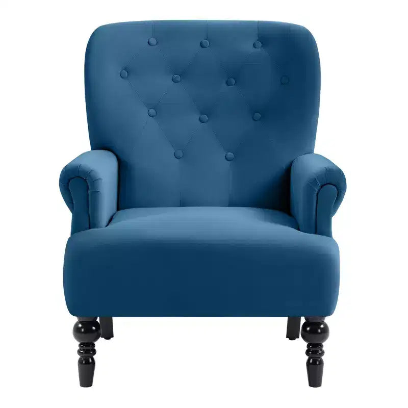 Poltrona Wingback in velluto larga 79 cm
