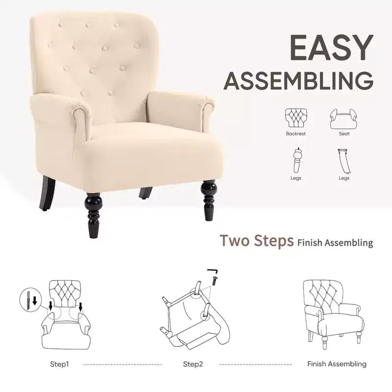 Poltrona Wingback in velluto larga 79 cm