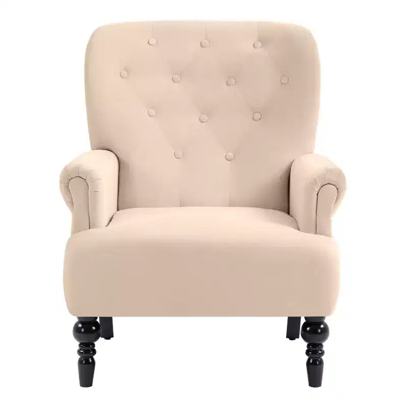 Poltrona Wingback in velluto larga 79 cm