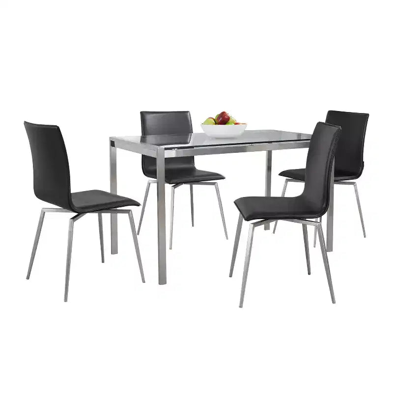 Set da pranzo girevole 5 pezzi in acciaio inossidabile
