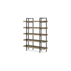 Libreria a 5 ripiani 76, marrone chiaro