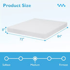 Materasso da 8 pollici in Memory Foam Gel per un sonno fresco e un sollievo dalla pressione/Certificato CertiPUR-US/Materasso in scatola/Alleviamento della pressione